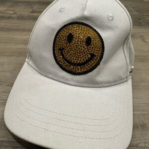 Juicy Couture Rhinestone Smiley Face Y2K Hat